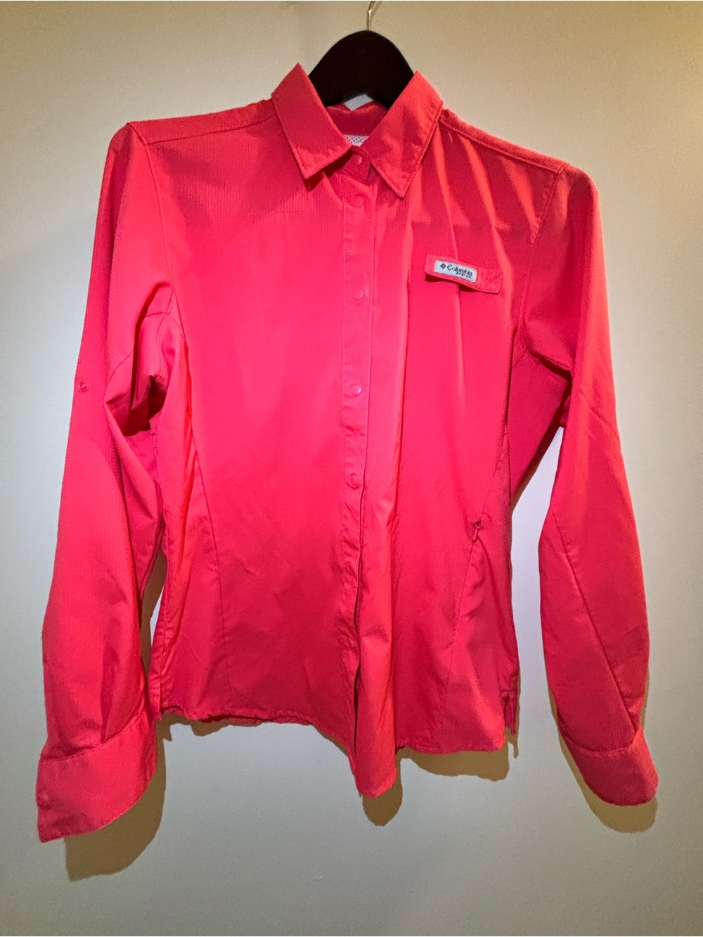 Columbia PFG Omni-Shade Women’s Pink M Long Sleeve Ventilated Hiking Shirt